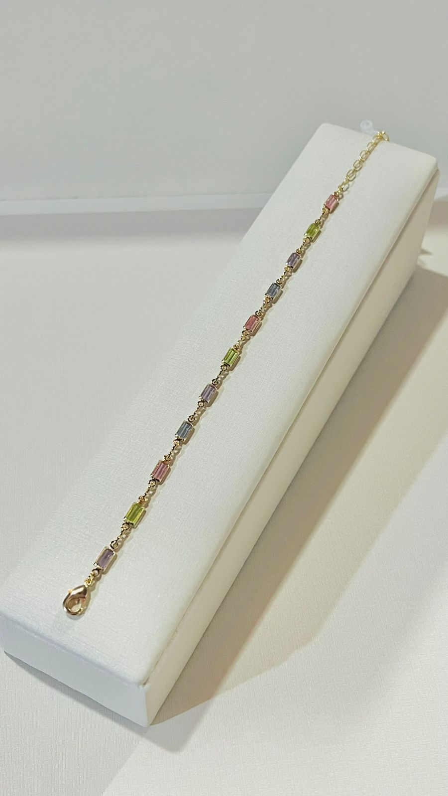 Pulseira retângulos color banhada a ouro 18k - Imagem 2