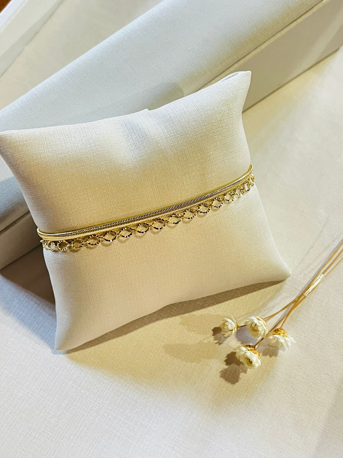 Pulseira duo em elos salamandra e elipse trabalhado